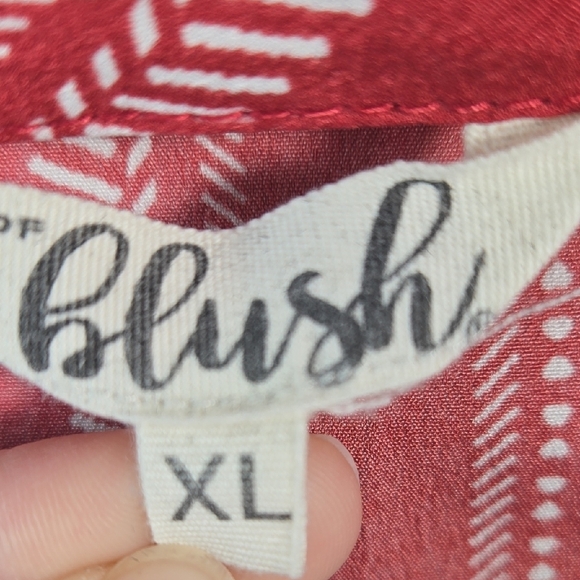 Blush Red Patterned Top - Picture 3 of 8